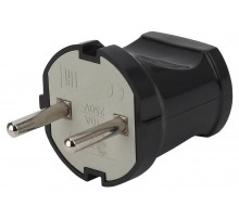 Vx1-B ЭРА Вилка б/з прямая 10A черная (24/480/5760)  Б0039672  ЭРА