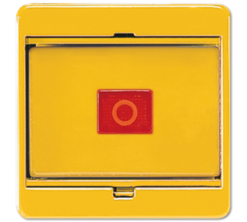 Клавиша с стеклянной пластиной для выключателей и кнопок; желтая  561GLGE  Jung