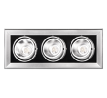 Светильник светодиодный встраиваемый карданный LED PSP-S 313 3x9W 4000K 24° GREY IP40  .5027183  Jazzway