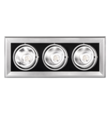 Светильник светодиодный встраиваемый карданный LED PSP-S 313 3x9W 4000K 24° GREY IP40  .5027183  Jazzway