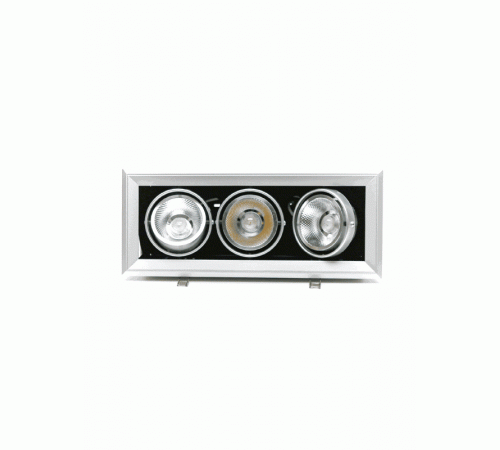 Светильник светодиодный встраиваемый карданный LED PSP-S 313 3x9W 4000K 24° GREY IP40  .5027183  Jazzway