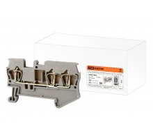 Зажим клеммный безвинтовой (ЗКБ) 3 вывода 1,5 мм2 17,5А серый   SQ0822-0022  TDM