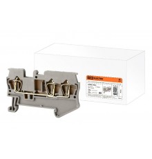 Зажим клеммный безвинтовой (ЗКБ) 3 вывода 1,5 мм2 17,5А серый   SQ0822-0022  TDM