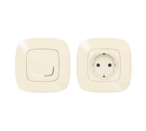 Пакет для управления быт. электроприборами Valena Allure (розетка Умн. с/з 16А 230В+Умн. беспроводн. 1-кл. выкл.) сл. кость Netatmo  752654  Legrand