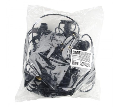 Гирлянда Белт-лайт  UDL-K111 80/E27/20M IP65 BLACK BELT-LIGHT  20м + 1,5м сетевой шнур. 80 патронов E27, шаг 25см. Чёрная  UL-00006441  Uniel