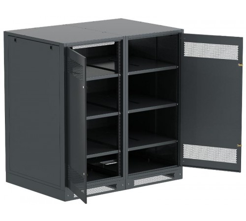 ITK LINEA B Шкаф (пустой) 1450х1400мм дверь двуст. мет. чер.  LB05-14H49-2M  ITK