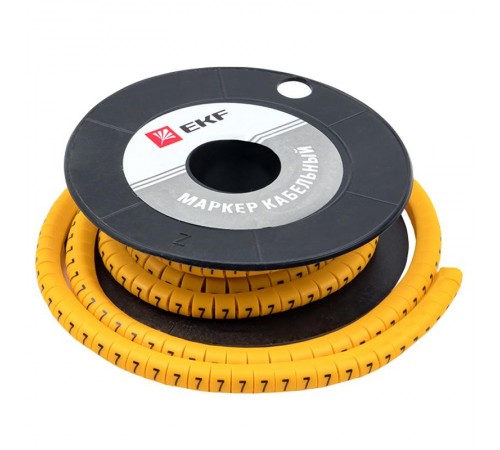 Маркер-кабельный 4,0кв.мм "7" (500шт.) (ЕС-2) EKF PROxima  plc-KM-4-7  EKF