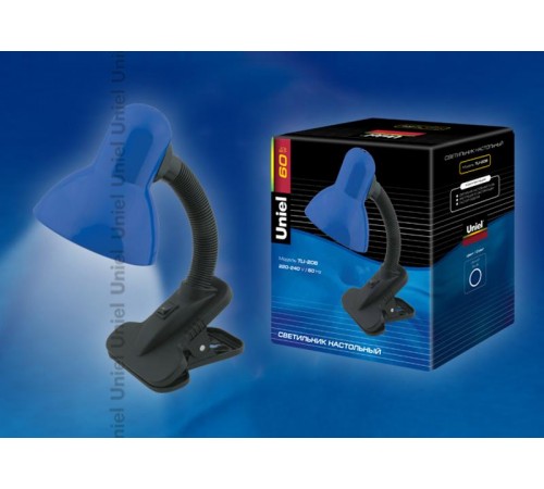 Светильник настольный TLI-206 цоколь E27 синий  02462  Uniel