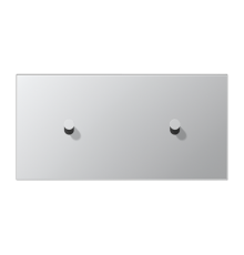 Центральная плата, 2 поста, для горизонтальной установки, тумблеры 1+1,конус; металлическое исполнение; алюминий; серия LS  AL12-200K0  Jung