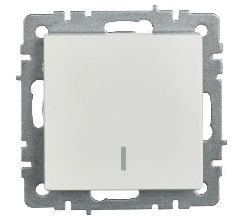 BRITE Выключатель 1-клавишный с индикацией 10А ВС10-1-1-БрБ белый  BR-V10-1-10-K01  IEK