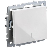 BRITE Выключатель 1-клавишный с индикацией 10А ВС10-1-1-БрБ белый  BR-V10-1-10-K01  IEK