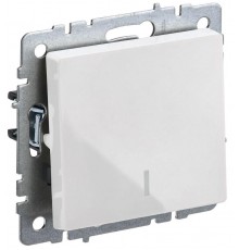 BRITE Выключатель 1-клавишный проходной с индикацией 10А ВС10-1-7-БрБ белый  BR-V12-1-10-K01  IEK