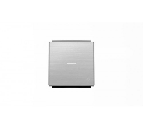 Клавиша для 1-клавишных выключателей/переключателей/кнопок с символом СВЕТ и линзой подсветки, серия SKY, цвет нержавеющая сталь2CLA850440A1401 ABB