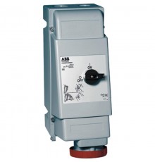 Розетка для тяжелых условий с выключателем и механической блокировкой 4125MVS6WH, 125A, 3P+N+E, IP67, 6ч  2CMA162792R1000  ABB