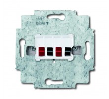 Розетка для громкоговор.,4-р.,ал.бел.  0230-0-0464   2CKA000230A0464  ABB
