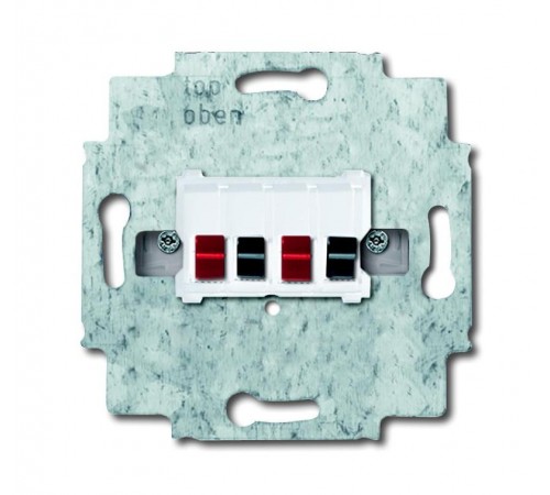 Розетка для громкоговор.,4-р.,ал.бел.  0230-0-0464   2CKA000230A0464  ABB