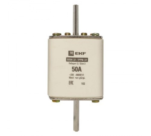 Плавкая вставка ППН-37 400/50А габарит 2  fus-37/400/50  EKF