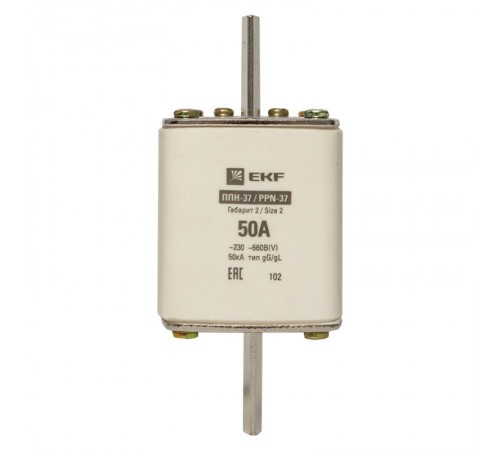 Плавкая вставка ППН-37 400/50А габарит 2  fus-37/400/50  EKF