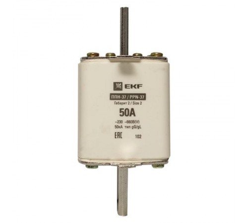 Плавкая вставка ППН-37 400/50А габарит 2  fus-37/400/50  EKF