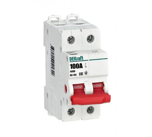 Выключатель-разъединитель 2Р 100А ВН-105  17088DEK  DEKraft