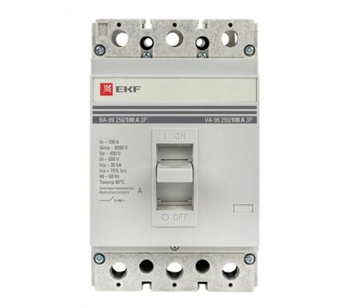 Выключатель автоматический ВА-99 250/100А 3P 35кА EKF PROxima  mccb99-250-100  EKF