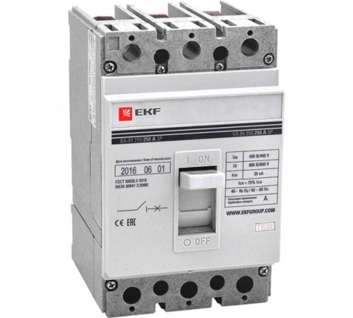 Выключатель автоматический ВА-99 250/80А 3P 35кА EKF PROxima  mccb99-250-80  EKF