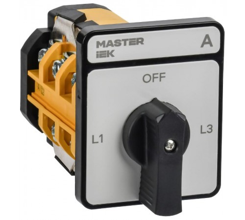 Перекл. кулачк. станд. черн. рук. 63А сх. 98 MASTER  MI-CS10-063-098-K02  IEK
