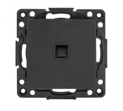 Стокгольм Механизм Розетки Phone 1-местной черный PROxima  EZT01-034-10  EKF