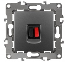 Розетка аудио 12-3111-12  графит  Б0027457  ЭРА