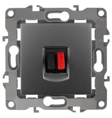 Розетка аудио 12-3111-12  графит  Б0027457  ЭРА