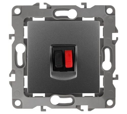 Розетка аудио 12-3111-12  графит  Б0027457  ЭРА