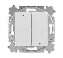 ABB Levit Серый / белый Выключатель жалюзи 2-кл. с фиксацией клавиш  3559H-A89445 16W  2CHH598945A6016  ABB