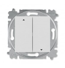 ABB Levit Серый / белый Выключатель жалюзи 2-кл. без фиксации клавиш  3559H-A88445 16W  2CHH598845A6016  ABB