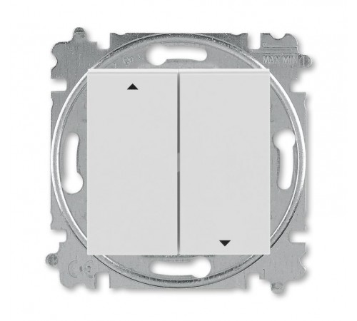 ABB Levit Серый / белый Выключатель жалюзи 2-кл. без фиксации клавиш  3559H-A88445 16W  2CHH598845A6016  ABB