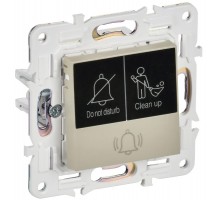 SKANDY Кнопка звонка с индикацией для отелей 10А SK-V17B бежевый   SK-V14-2-10-K10  IEK