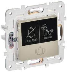 SKANDY Кнопка звонка с индикацией для отелей 10А SK-V17B бежевый   SK-V14-2-10-K10  IEK