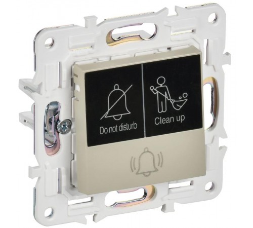 SKANDY Кнопка звонка с индикацией для отелей 10А SK-V17B бежевый   SK-V14-2-10-K10  IEK
