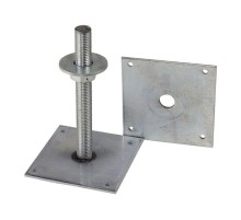 Анкер регулировочный по высоте М24 100х100х2, оцинкованный - накл.  124427  Tech-KREP