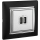 Valena Алюминий Розетка 2-ая USB  770270  Legrand