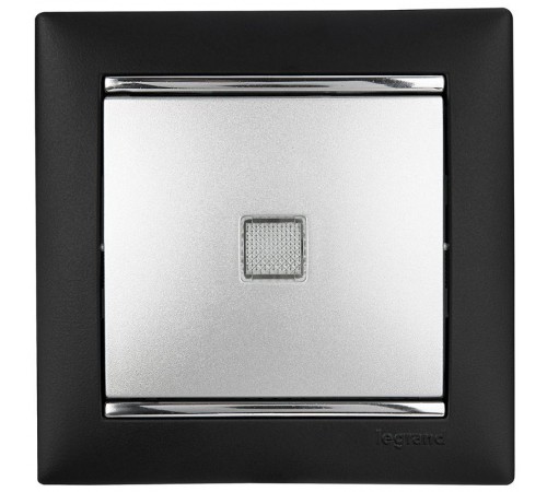 Valena Алюминий Выключатель 1-клавишный с подсветкой  770110  Legrand