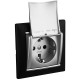 Valena Алюминий Розетка 1-ая с/з с крышкой  770122  Legrand