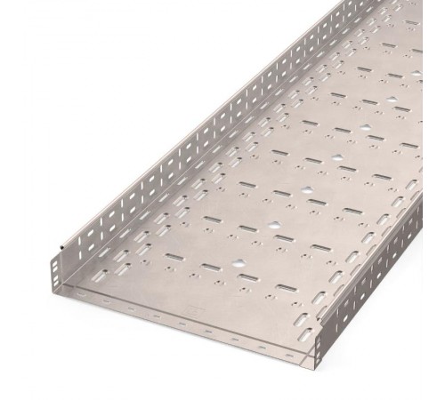 Лоток перфорированный Стандарт INOX (AISI 409) 500х80х3000 (1,0 мм) (6 м/уп)  PR16.2427  Промрукав