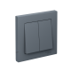 AtlasDesign Грифель Выключатель 2-клавишный сх.5, 10АХ, (в сборе с рамкой)  ATN000752  SE
