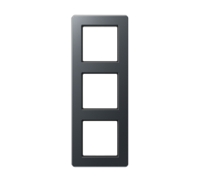 Рамка для вертикальной и горизонтальной установки, 3 поста; термопласт; матовый антрацит; A FLOW  AF583BFANM  Jung