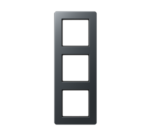 Рамка для вертикальной и горизонтальной установки, 3 поста; термопласт; матовый антрацит; A FLOW  AF583BFANM  Jung