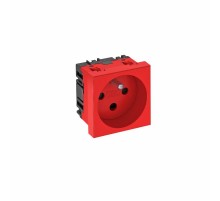 Розетка одинарная 0° франц. стандарт, с кодом, 250 В, 16A (красный) (STD-F0K SRO1)  6120312  OBO Bettermann