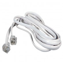 Телефонный шнур, удлинитель RJ-11(6P-4C), длина 3 метра, белый  18-3031  REXANT