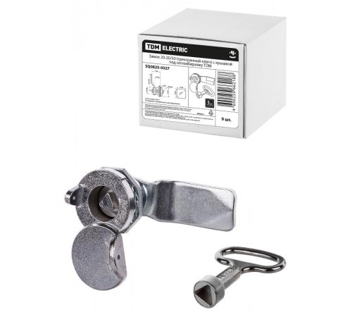 Замок 20-20/50 (трехгранный ключ) с крышкой под опломбировку  SQ0825-0027  TDM