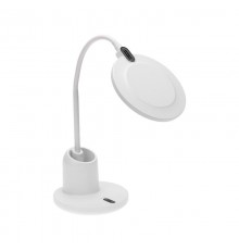 Светильник настольный с органайзером, LED, 12Вт, 3 цвета свечения, диммируемый, на основании, белый  75-0224  REXANT