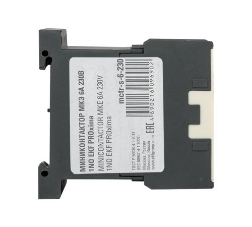 Миниконтактор МКЭ 6А 230В 1NO EKF PROxima  Mctr-s-6-230  EKF